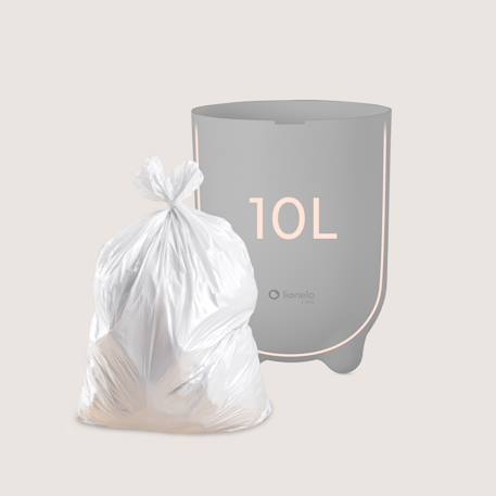 Poubelle à couches purebin hermétique 10 l compatible avec les sacs universels Beige sand+Grey+White 10 - vertbaudet enfant 