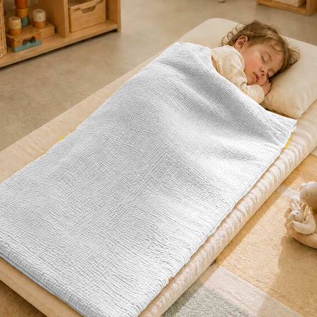 Sac de couchage enfant en coton bio Blanc+Fraise+Honey+Rose+Vert 2 - vertbaudet enfant 