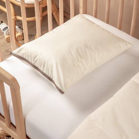 Oreiller bébé maui enveloppe coton bio Blanc 1 - vertbaudet enfant 