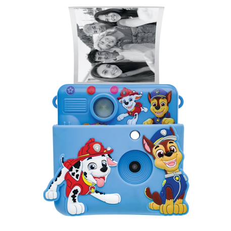 Starcam® print, pack caméra avec imprimante instantanée, mémoire flash intégrée, 4 rouleaux de papier, dragonne, protection 3d pat'patrouille et kit de personnalisation inclus BLEU 2 - vertbaudet enfant 