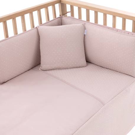 Jeu de literie pour lit bébé Beige+Rose 5 - vertbaudet enfant 