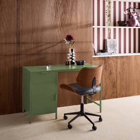 Bureau enfant acier laminé 1 tiroir Beige+Kaki+Noir+Terracotta 10 - vertbaudet enfant 