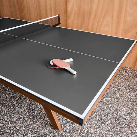 Table de ping pong intérieur deluxe avec 2 raquettes et 3 balles Gris+Kaki 5 - vertbaudet enfant 