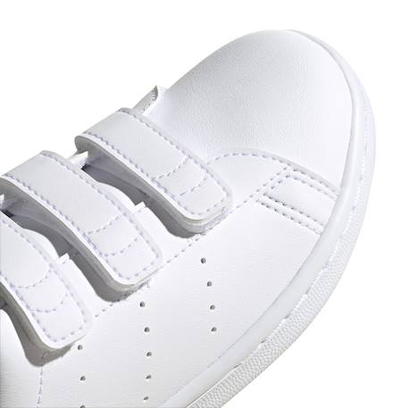 Baskets enfant en cuir Blanc uni+Blanc, vert 8 - vertbaudet enfant 