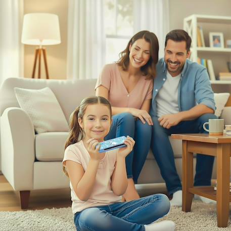 Set musical la reine des neiges - tambourin, flûte & harmonica Bleu 4 - vertbaudet enfant 