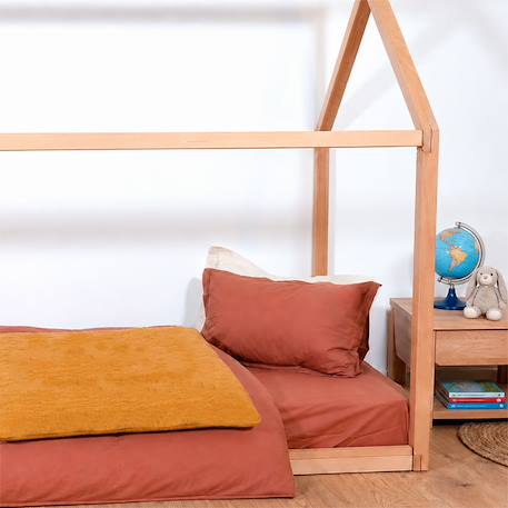Housse d'edredon en coton bio Blanc+Fraise+Honey+Rose+Vert+Vichy 14 - vertbaudet enfant 