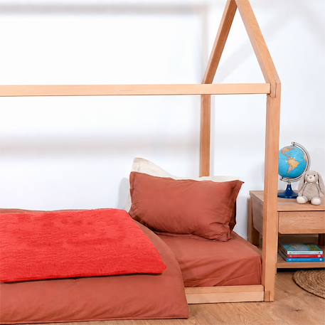 Housse d'edredon en coton bio Blanc+Fraise+Honey+Rose+Vert+Vichy 11 - vertbaudet enfant 