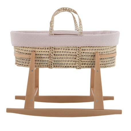 Couffin bébé matelassé avec support en bois Rose 3 - vertbaudet enfant 