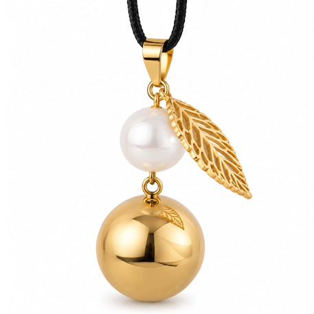 De grossesse collier perle et feuille Argent+Or+Rose 6 - vertbaudet enfant 