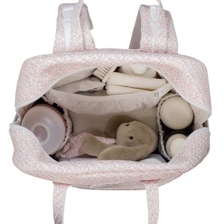 Sac à dos à langer bébé avec tapis à langer maison tender Bleu+Rose 12 - vertbaudet enfant 