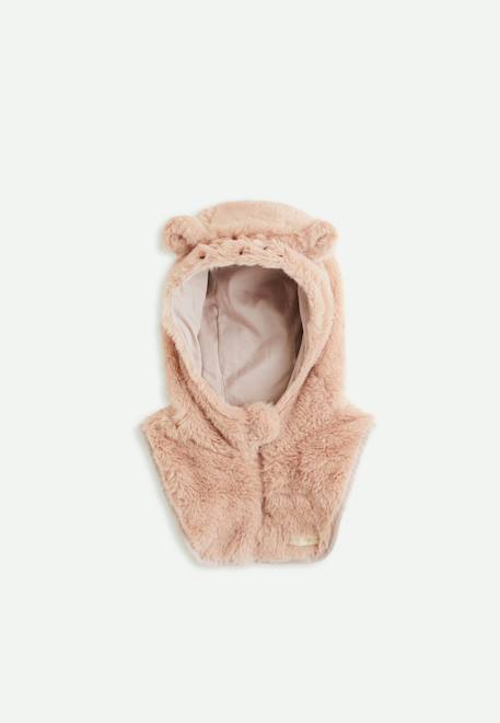 Capuche bébé en fausse fourrure laponie Rose 1 - vertbaudet enfant 