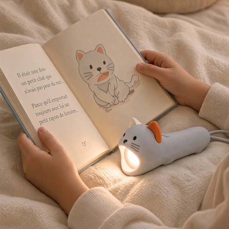 Lampe torche animaux en silicone pour enfants Beige+Bleu ciel+Camel+Écru+Gris+Marron+Orange+Rose+Taupe+Vert 26 - vertbaudet enfant 