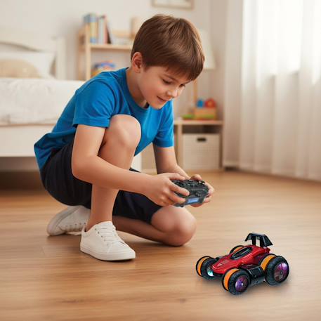 Crosslander® - voiture de cascade télécommandée tout-terrain lumineuse et rechargeable ! Rouge 6 - vertbaudet enfant 