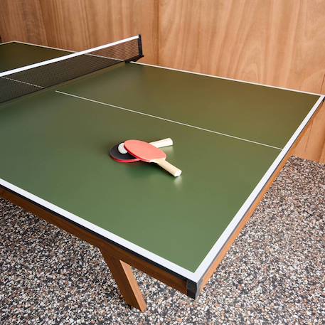 Table de ping pong intérieur deluxe avec 2 raquettes et 3 balles Gris+Kaki 10 - vertbaudet enfant 