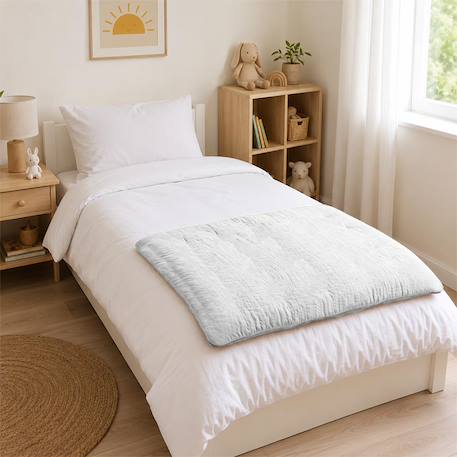 Housse d'edredon en coton bio Blanc+Fraise+Honey+Rose+Vert+Vichy 4 - vertbaudet enfant 
