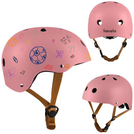 Casque de vélo enfant personnalisable 50-56 cm Beige sand+Blue sky+Green sage+Pink rose 19 - vertbaudet enfant 
