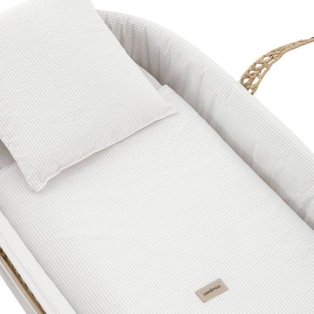 Couffin bébé matelassé avec support en bois Crema 4 - vertbaudet enfant 