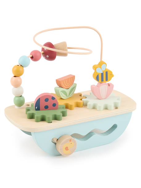 Boulier labyrinthe en bois à perles Ferme+Prairie printanière 10 - vertbaudet enfant 