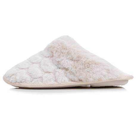 Chaussons mules chat fantaisie confort moelleux Gris+Ivoire+Rose chiné 9 - vertbaudet enfant 