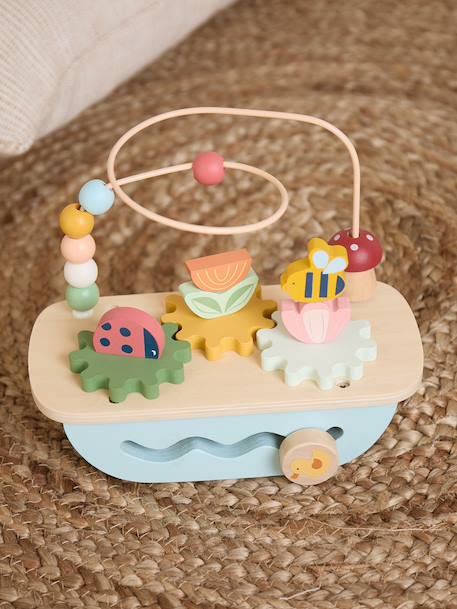 Boulier labyrinthe en bois à perles Ferme+Prairie printanière 12 - vertbaudet enfant 