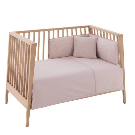 Jeu de literie pour lit bébé Beige+Rose 4 - vertbaudet enfant 