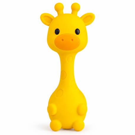Hochet sensoriel bébé en silicone à mordiller Beige+Jaune 5 - vertbaudet enfant 