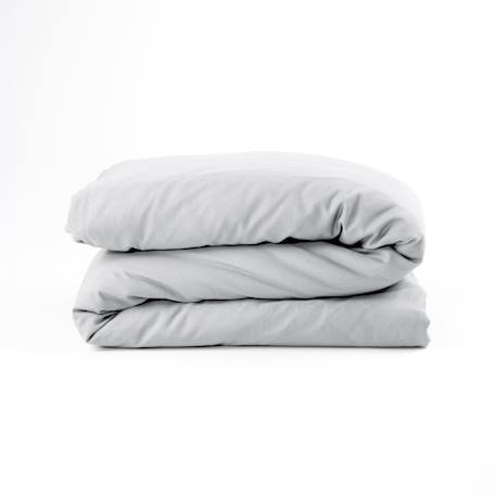 Housse de couette 1 personne pur coton bio Blanc+Bleu nuit+Ecru+Eucalyptus+Gris clair+Gris tourterelle+Rose nude+Terracotta 26 - vertbaudet enfant 