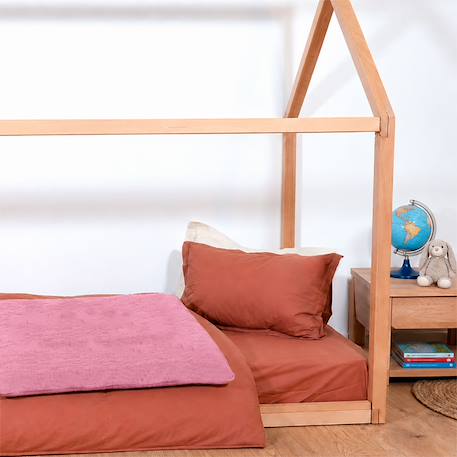 Housse d'edredon en coton bio Blanc+Fraise+Honey+Rose+Vert+Vichy 22 - vertbaudet enfant 