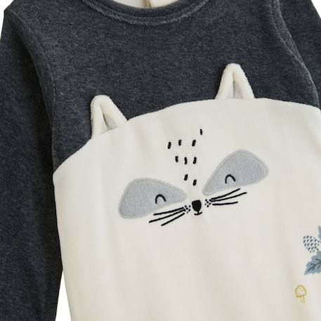 Pyjama bébé en velours québec Gris 4 - vertbaudet enfant 