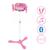 Microphone hello kitty sur pied ajustable lumineux avec enceinte, 2 micros et effets vocaux, fonction bluetooth Rose 2 - vertbaudet enfant 