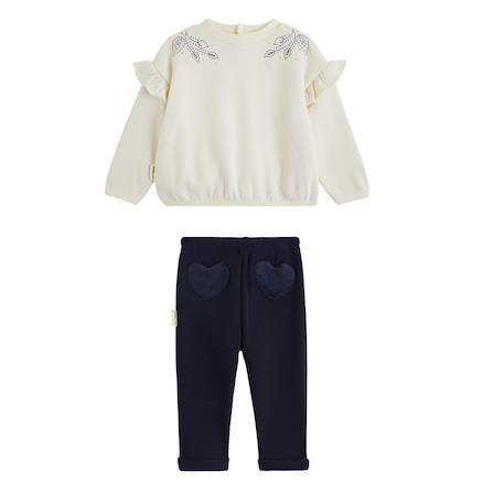 Ensemble bébé sweat et legging en molleton ultra chaud ilana Bleu 2 - vertbaudet enfant 