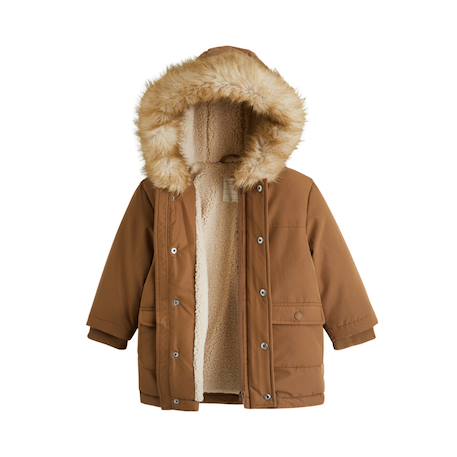 Parka bébé imperméable doublé sherpa avec capuche matis Marron 5 - vertbaudet enfant 