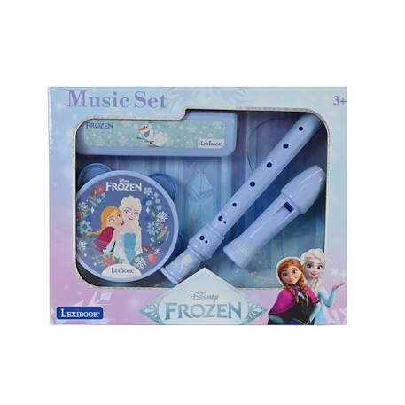 Set musical la reine des neiges - tambourin, flûte & harmonica Bleu 5 - vertbaudet enfant 