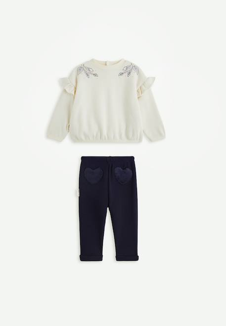 Ensemble enfant sweat et legging en molleton ultra chaud ilana Bleu 1 - vertbaudet enfant 