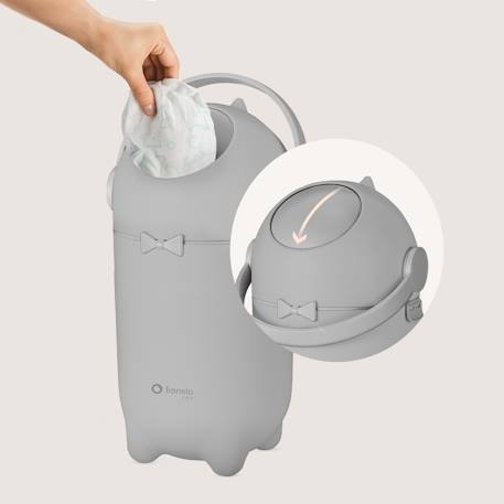 Poubelle à couches purebin hermétique 10 l compatible avec les sacs universels Beige sand+Grey+White 11 - vertbaudet enfant 