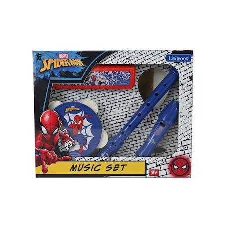 Set musical spiderman - tambourin, flûte & harmonica Bleu 5 - vertbaudet enfant 