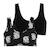 Lot de 2 brassières fille ecopack athena fille Floral-rose poudre+Imprimé tigres-noir+Motif-noir 6 - vertbaudet enfant 
