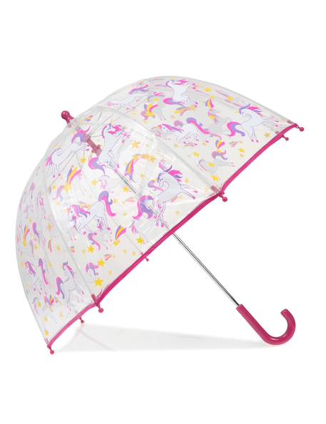 Parapluie cloche transparent, ouverture facile et sécurisante Pvc/cosmonaute+Pvc/licorne étoile+Pvc/papillons 12 - vertbaudet enfant 