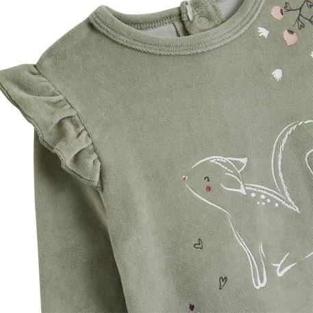 Pyjama enfant 2 pièces en velours misti Kaki 3 - vertbaudet enfant 