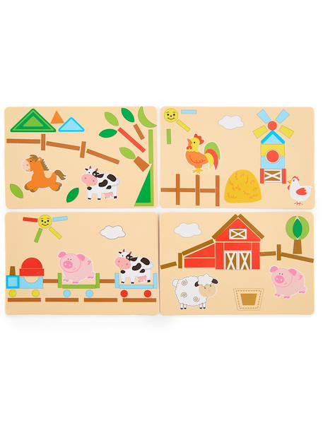 Jeu de clouage en bois avec liège Chantier+Ferme+Monde des fées+Monde des licornes 11 - vertbaudet enfant 