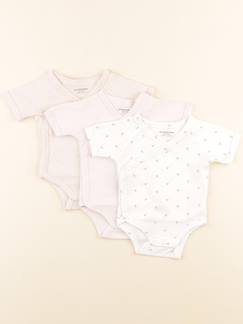 Lot de 3 bodies en coton - 1 mois  - vertbaudet enfant