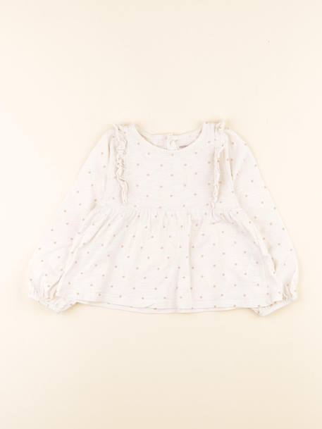 Tee-shirt - 36 mois Beige, rose 1 - vertbaudet enfant 