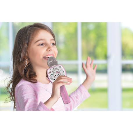 Microphone hello kitty sans fil avec enceinte, une fonction changement de voix, un support t?l?phone r?tractable et option bluetooth MULTICOLORE 3 - vertbaudet enfant 