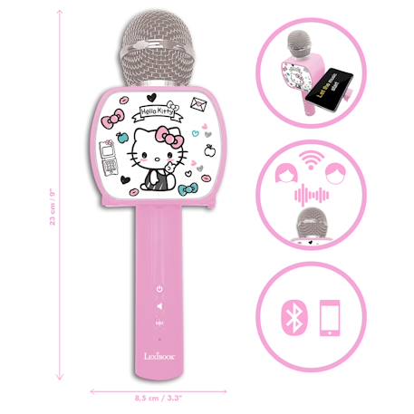 Microphone hello kitty sans fil avec enceinte, une fonction changement de voix, un support t?l?phone r?tractable et option bluetooth MULTICOLORE 2 - vertbaudet enfant 
