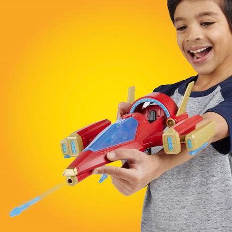 Jet de combat avengers iron man avec figurine Rouge 3 - vertbaudet enfant 