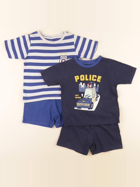 Lot de 2 pyjamas coton - 3 ans Bleu 1 - vertbaudet enfant 