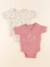 Lot de 2 bodies en coton - 3 mois Rose 1 - vertbaudet enfant 