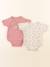 Lot de 2 bodies en coton - 3 mois Beige, rose 1 - vertbaudet enfant 