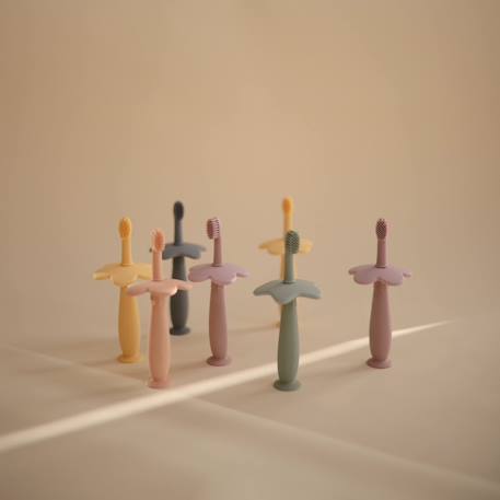 Brosse à dent d'apprentissage fleur blush Ecru+Gris - tradewinds+Jaune+Lilas 6 - vertbaudet enfant 