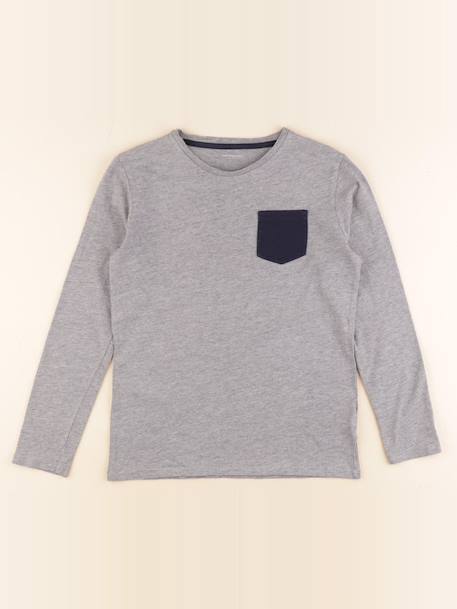 Tee-shirt - 12 ans Gris 1 - vertbaudet enfant 